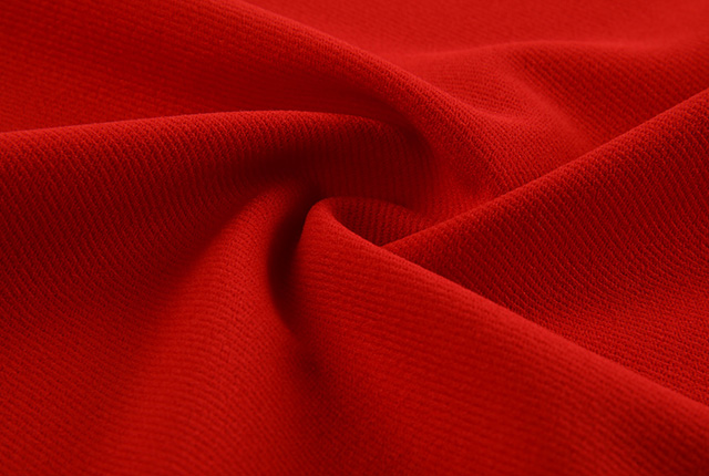 Tessuto in maglia twill rosso per top da donna HLKO19031